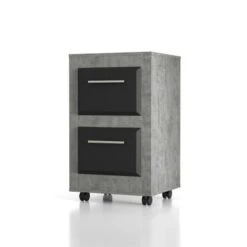 DH BASIC Urban Two-Drawer Mobile File Cabinet With Iron Bar Pulls By Denhour - Light Walnut 17 DH BASIC Urban Two-Drawer Mobile File Cabinet With Iron Bar Pulls By Denhour - Light Walnut -Felloweis Store 20111ef6 f729 4b8f 92ca 53729f366f6b