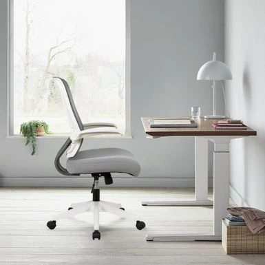 Mid-mesh Task Chair With Flip Up Arms And Tilt Function MAX 105 - Grey 3 Mid-mesh Task Chair With Flip Up Arms And Tilt Function MAX 105 - Grey - Image 3