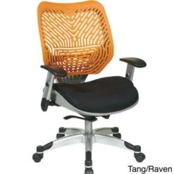 Office Star REVV Series Self Adjusting SpaceFlex Back Chair With Self Adjusting Mechanism - Self Adj Mech Mgr Chair - Tang/Raven