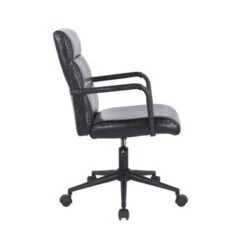 Porthos Home Pei Office Chair, Tufted PU Leather, Steel Swivel Base - White -Felloweis Store 212dce8e c5a7 4868 b7ae 48db52584bb2