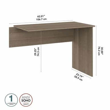 Cabot Desk Return By Bush Furniture - White 17 Cabot Desk Return By Bush Furniture - White - Image 17