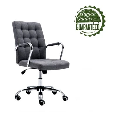 Porthos Home Ocia 360? Swivel Office Chair, Hemp Fabric Upholstery - Grey 11 Porthos Home Ocia 360? Swivel Office Chair, Hemp Fabric Upholstery - Grey - Image 11