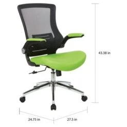 Porch & Den Hideo Faux Leather/ Black Mesh Office Chair - Green -Felloweis Store 234853b8 394b 49a7 8ba8 2e0c9d4f298a
