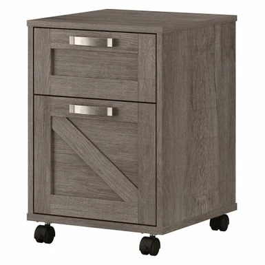 Cottage Grove 2 Drawer Mobile File Cabinet By Bush Furniture - Restored Gray 2 Cottage Grove 2 Drawer Mobile File Cabinet By Bush Furniture - Restored Gray - Image 2