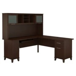 Somerset 71W L Shaped Desk With Hutch - Storm Gray/White 22 Somerset 71W L Shaped Desk With Hutch - Storm Gray/White -Felloweis Store 25491492 e59e 4adc 967a 13ffc29dcc11