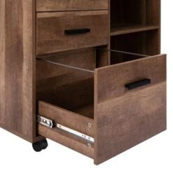 Parker Rolling Office Cabinet With Drawers, Lateral Desk Cabinet Organizers, Racks & Shelves, Office Drawer Unit - White -Felloweis Store 2607e432 de14 4950 b811 1cca1fd49152