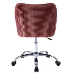Corvus Braff Velvet Upholstered Adjustable Ergonomic Office Chair - Cherry -Felloweis Store 272d47bf f109 42d2 85da e23753ebb9a2