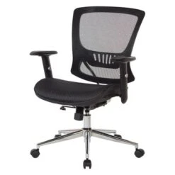 Managers Chair With Mesh Screen Seat And Back And Nylon Base - Chrome Base -Felloweis Store 284e1f03 19a7 4b57 971d 014504201c3b