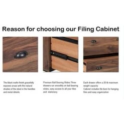 Brunei 2-Drawer Lateral Filing Cabinet - Walnut -Felloweis Store 2987c232 d6c6 47d9 8b99 5c5512d6d5cf