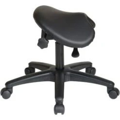 Office Star Products 'Work Smart' Backless Drafting Saddle-Seat Stool In Black - Backless Drafting Stool With Nylon Base -Felloweis Store 2a74acfc 3124 48c3 9628 469ad620b912