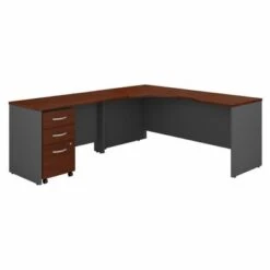 Series C 72W LH Corner Desk With Drawers By Bush Business Furniture - Mocha Cherry -Felloweis Store 2adcb434 af53 421d 8c15 65170922739e