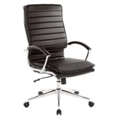 High Back Professional Managers Faux Leather Chair With Chrome Base And Removable Sleeves - Brown/Silver 25 High Back Professional Managers Faux Leather Chair With Chrome Base And Removable Sleeves - Brown/Silver -Felloweis Store 2b4926bf e944 459b ba4c cce178781ecd