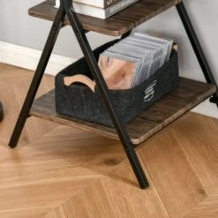 HOMCOM Computer Desk With Shelves, Wood Grain Writing Desk With 2-Tier Storage Shelves Home Office Desk - Brown -Felloweis Store 2c6ba285 3186 4174 a525 de8ff0264f28