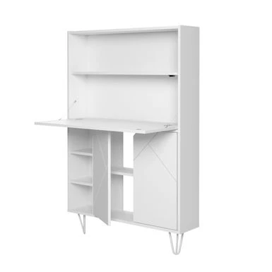 Nexera Slim Secretary Desk - Matte - Multi 2 Nexera Slim Secretary Desk - Matte - Multi - Image 2