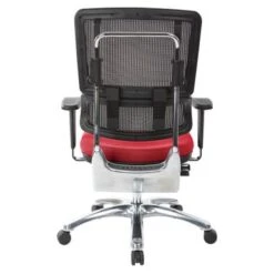 Black Mesh Back With Custom Fabric Seat And Chrome Base - Black Vinyl -Felloweis Store 2df89f2f 8613 40b1 910d 2409c25aa3a9