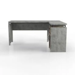 DH BASIC Urban 63-inch Multi-storage L-shape Desk By Denhour - Light Hickory -Felloweis Store 2e6dbad4 150a 453e 8c0a 4b10d49d0006