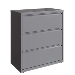 Hirsh 36 In Wide, 3 Drawer, HL8000 Series, Arctic Silver - Grey