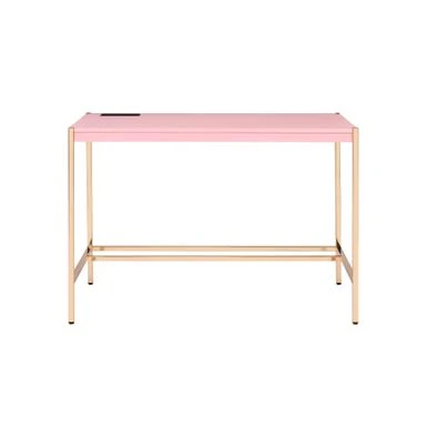 Writing Desk Computer Table With USB Port - Pink 4 Writing Desk Computer Table With USB Port - Pink - Image 4