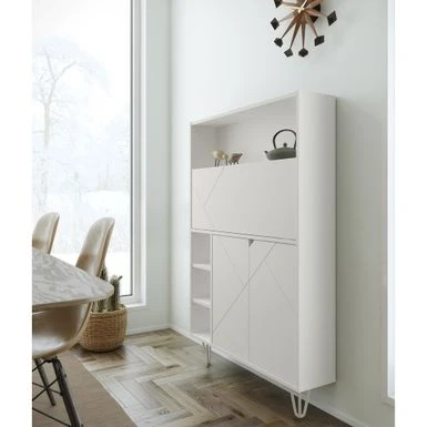 Nexera Slim Secretary Desk - Matte - Multi 3 Nexera Slim Secretary Desk - Matte - Multi - Image 3