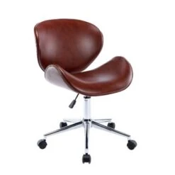 Porthos Home Rudi Office Chair, PU Or Fabric Or Velvet Upholstery, Chrome Legs - Dark Grey Velvet -Felloweis Store 30775c00 b497 4aef b296 9044a38d8647