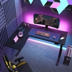 FlexiSpot 63"/ 71" Dual Motor L-Shaped Home Office Height Adjustable Standing Desk - 63" X 40" - Black -Felloweis Store 32374b12 15c1 44b2 8211 8f999f945b69