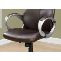 Office Chair/ Adjustable Height/ Swivel/ Ergonomic/ Armrests/ Computer Desk/ Work/ Metal/ Pu Leather Look/ Brown/ Grey/ Contemporary/ Modern -Felloweis Store 3250c50b 2df6 43d6 b560 9d86091e1e7e