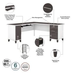 Somerset 71W L Shaped Desk With Hutch - Hansen Cherry 30 Somerset 71W L Shaped Desk With Hutch - Hansen Cherry -Felloweis Store 3326c6b3 ee09 4cb5 8c39 63b26985ee21