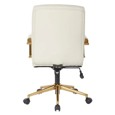 Ave Six Baldwin Mid-Back Faux Leather Chair With Gold Finish Arms And Base - Navy 15 Ave Six Baldwin Mid-Back Faux Leather Chair With Gold Finish Arms And Base - Navy - Image 15