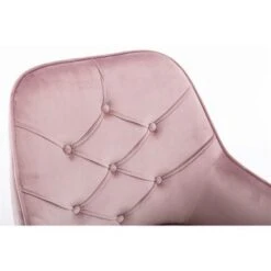 Velvet Swivel Chair For Living Room Leisure Chair Office Chair - 22.4" X 24.2" X32~36.4"H - Light Pink -Felloweis Store 33c4be25 6fd8 4c63 be74 9deb053f40c5