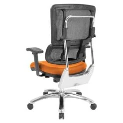 Black Mesh Back With Custom Fabric Seat And Chrome Base - Black Vinyl -Felloweis Store 342deb8b 3565 4d43 b939 7e5d32e68c91