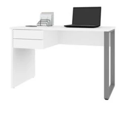Bestar Solay 48W Small Table Desk With U-Shaped Metal Leg - Platinum Gray -Felloweis Store 353a3895 28ed 4f11 bc99 3738179043c7