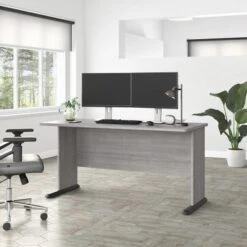 Studio A 60W Computer Desk By Bush Business Furniture - Platinum Gray