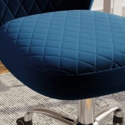 Corvus Velvet Armless Adjustable Swivel Home Office Chair - Grey -Felloweis Store 35c0d82d 8a99 4ae7 bff0 b32a35c35049