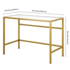 Sivil Writing Desk - Brass -Felloweis Store 367084f4 4b54 4b28 ac86 242d6f580c14