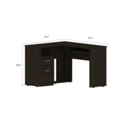 FM Furniture Raleigh L-Shaped Desk With Two Drawers, One Shelf And CPU Storage - Brown 26 FM Furniture Raleigh L-Shaped Desk With Two Drawers, One Shelf And CPU Storage - Brown -Felloweis Store 37d182ff 7275 4c26 a16b 93c0af8efcf6
