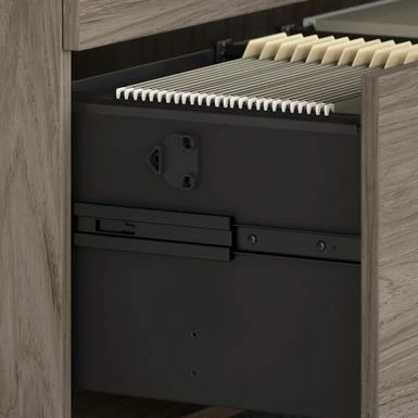 Hybrid 2 Drawer Lateral File Cabinet By Bush Business Furniture - Modern Hickory 10 Hybrid 2 Drawer Lateral File Cabinet By Bush Business Furniture - Modern Hickory - Image 10