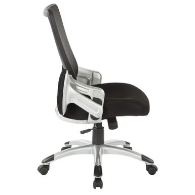 Black Mesh Back Manager's Office Chair With Silver Frame - Black Mesh 15 Black Mesh Back Manager's Office Chair With Silver Frame - Black Mesh - Image 15