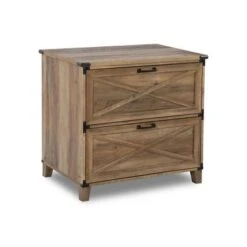 Oxford 2-Drawer Lateral File Cabinet - Oak -Felloweis Store 3863bcd3 0028 4d35 9931 b39b774a3c6b