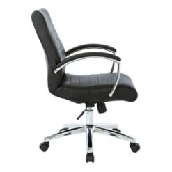 Executive Low Back Faux Leather Chair With Chrome Arms And Base - Single - Black -Felloweis Store 38d1f58a 67c0 4f53 96f1 250d7f214b4d