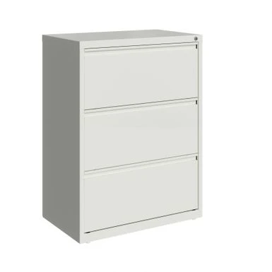 Hirsh 30-in Wide HL10000 Series 3 Drawer Lateral File Cabinet, White - White - Legal 1 Hirsh 30-in Wide HL10000 Series 3 Drawer Lateral File Cabinet, White - White - Legal