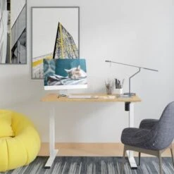 FlexiSpot 48"x24" Whole Piece Desktop Home Office Standing Desk Height Adjustabel Desk Computer Desk - Maple 39 FlexiSpot 48"x24" Whole Piece Desktop Home Office Standing Desk Height Adjustabel Desk Computer Desk - Maple -Felloweis Store 3914ebed 1de1 4265 bb74 3d57a5405755