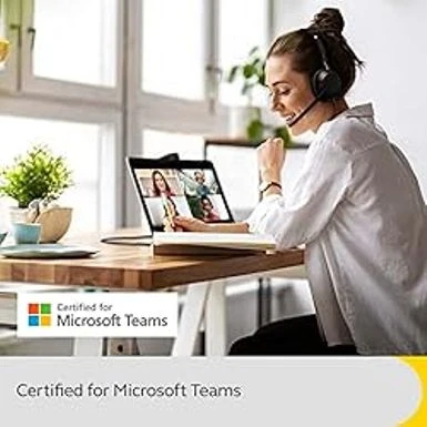 Jabra Evolve2 50 Wired Stereo Headset AirComfort Technology, Noise-Cancelling Mics & Active Noise Cancellation - Works With All Leading UC Platforms Such As Zoom & Google Meet - Black 9 Jabra Evolve2 50 Wired Stereo Headset AirComfort Technology, Noise-Cancelling Mics & Active Noise Cancellation - Works With All Leading UC Platforms Such As Zoom & Google Meet - Black - Image 9