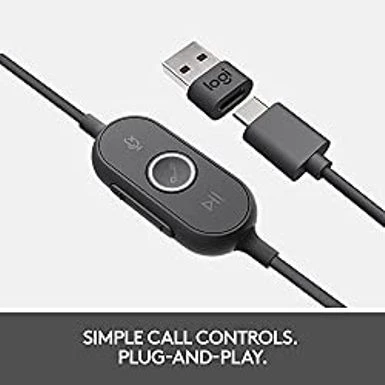Logitech Zone 750 Wired On-Ear Headset With Advanced Noise-canceling Microphone, Simple USB-C And Included USB-A Adapter, Plug-and-Play Compatibility For All Devices 4 Logitech Zone 750 Wired On-Ear Headset With Advanced Noise-canceling Microphone, Simple USB-C And Included USB-A Adapter, Plug-and-Play Compatibility For All Devices - Image 4