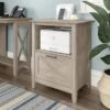 Key West Lateral File Cabinet With Shelf By Bush Furniture - Washed Gray