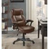 Adjustable Height Office Chair With Padded Arm Brown And Black