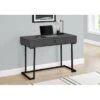 Computer Desk/ Home Office/ Laptop/ Storage Drawers/ 42"L/ Work/ Metal/ Laminate/ Grey/ Black/ Contemporary/ Modern