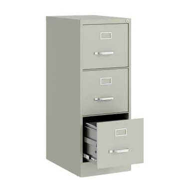 Hirsh 22-in Deep 3 Drawer, Letter Width, Vertical File Cabinet - Grey 6 Hirsh 22-in Deep 3 Drawer, Letter Width, Vertical File Cabinet - Grey - Image 6