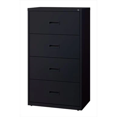 HL1000 Series 30-inch Wide 4-drawer Commercial Lateral File Cabinet - Black 1 HL1000 Series 30-inch Wide 4-drawer Commercial Lateral File Cabinet - Black