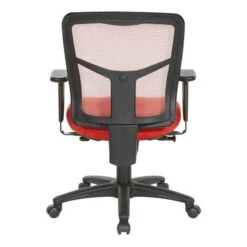 Breathable Mesh Back Office Chair With Upholstered Fabric Seat - Orange -Felloweis Store 3cbc265a 36de 42d5 91e5 2cd97b3c55fc