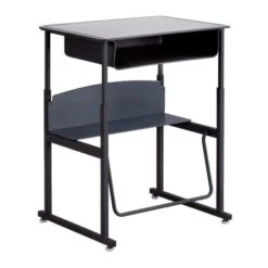 Safco Alphabetter 28" X 20" Premium Top Adjustable Height Stand Up Student Desk With Book Box And Swinging Footrest Bar - White -Felloweis Store 3cc87ac2 a61d 4ab6 997d 54cdf73c872e